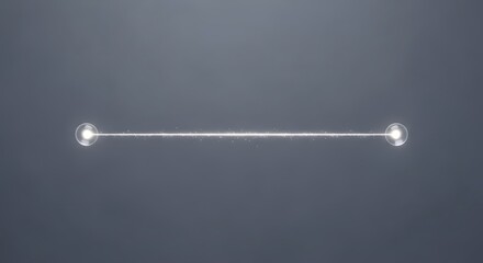 Futuristic digital connection concept with a luminous energy beam between two bright nodes