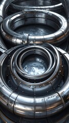 Intertwined metallic rings