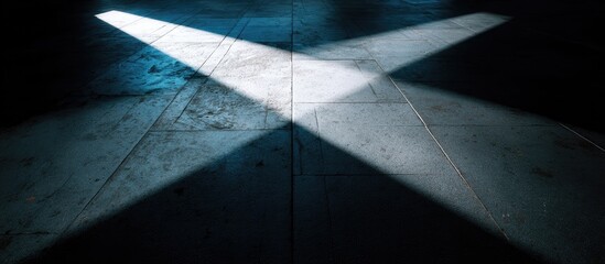 Spotlight on a textured floor