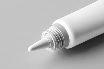 Close-up of a white cosmetic tube