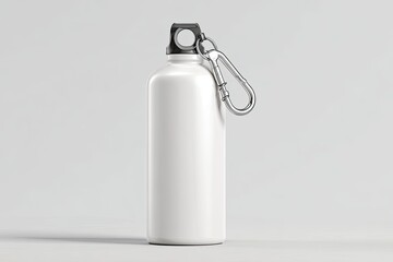 White metal water bottle mockup (1)