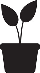 Plant in Pot Icon Vector. Growth, Nature, Eco Symbol