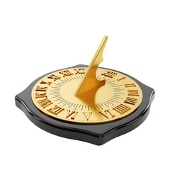 Golden sundial with roman numerals