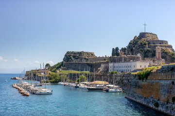 Naklejka premium The Old Venetian Fortress and Boats