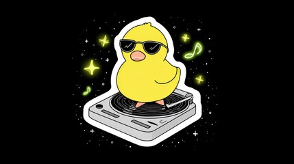 Cute yellow chick d jing