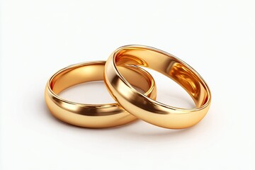 Two gold wedding bands