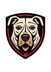 dog head concept design logo	