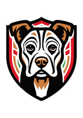 dog head concept design logo	