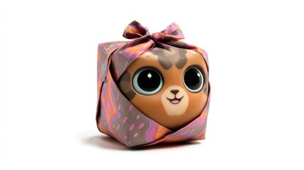 Gift wrapped animal toy