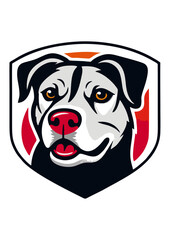 dog head concept design logo	