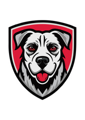 dog head concept design logo	