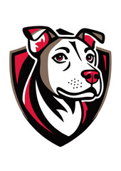 dog head concept design logo	