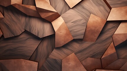 Abstract Geometric Pattern with Brown and Copper Tones for Modern Design