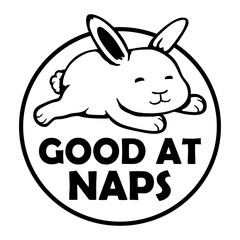 Good at Naps Bunny Rabbit Pet Tired Animal Sleeping