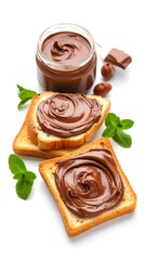 Chocolate hazelnut spread on toast (2)
