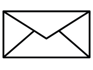 Line Art Open Envelope Icon - Vector Outline for Email and Newsletter. Minimalist Open Envelope Icon - Thin Line Vector Art.