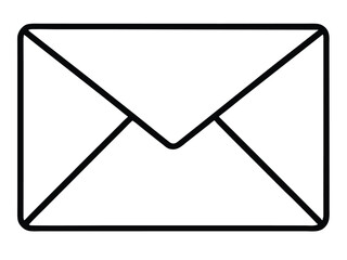 Open Email Envelope Icon Design, Open Envelope Outline Vector Icon - Email, Message, and Communication Symbol