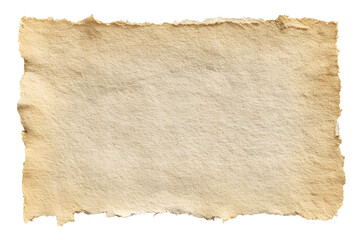 Obraz premium Old parchment rectangle, textured vintage antique document illustration. Isolated on transparent background.