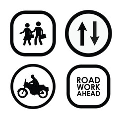 General road vector sign and symbol design 