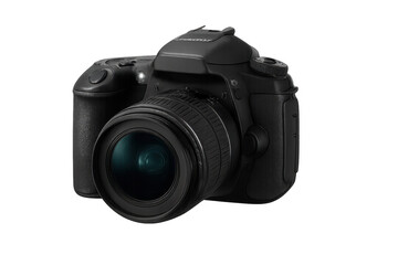 Fototapeta premium Black dslr camera with lens for digital photography