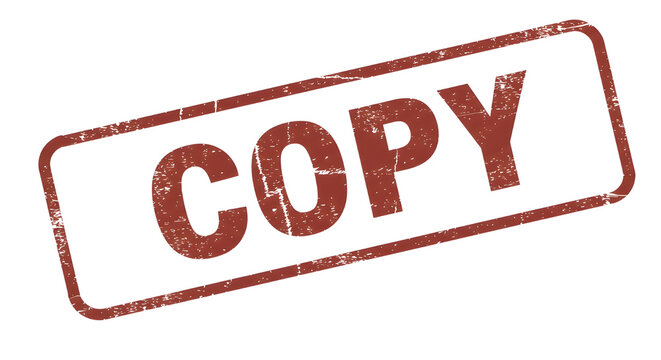 Red grunge rubber stamp with the word COPY isolated PNG with Transparent Background