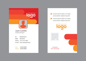 modern id card template design