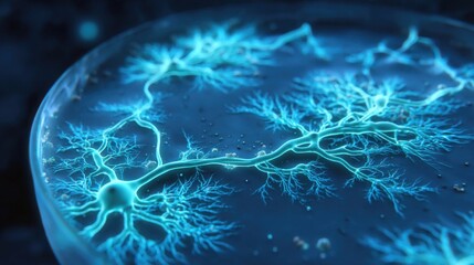 Obraz premium Highly magnified view of a microscopic virus with spherical capsid structure,