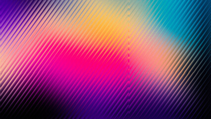 Vibrant abstract background with diagonal lines and a colorful gradient of pink yellow and blue