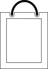 shopping bag outline icon