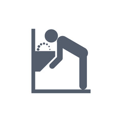 Water fountain icon isolated on white background