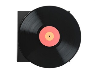 Vinyl record on black cover