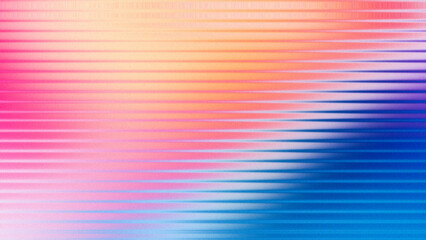 Vibrant abstract background with horizontal lines and a gradient of pink orange and blue colors