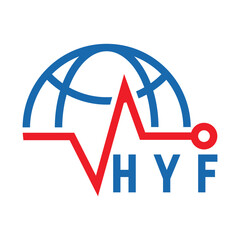 HYF letter design. HYF letter technology logo design. HYF Monogram logo design for an entrepreneur and business.