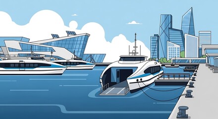 Ferries at City Pier.