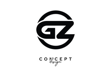 GZ Creative Circle Monogram Logo Design – Modern Branding Concept