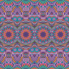Tribal vintage abstract floral geometric ethnic seamless pattern ornamental