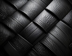 Intricate black woven pattern