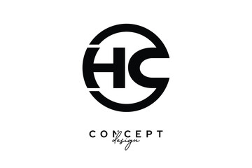 HC Creative Circle Monogram Logo Design – Modern Branding Concept