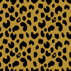 Abstract modern leopard seamless pattern. Animals fashion trendy background. Color decorative vector illustration for print, fabric, textile. Modern ornament of stylized skin.