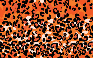 Abstract modern leopard seamless pattern. Animals fashion trendy background. Color decorative vector illustration for print, fabric, textile. Modern ornament of stylized skin.