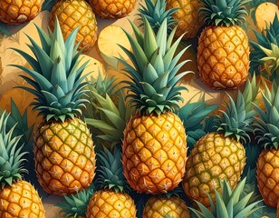 A Bountiful Harvest of Tropical Pineapples