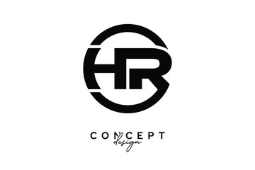HR Creative Circle Monogram Logo Design – Modern Branding Concept