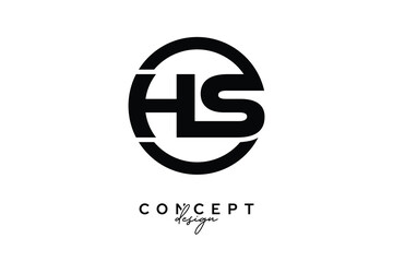 HS Creative Circle Monogram Logo Design – Modern Branding Concept