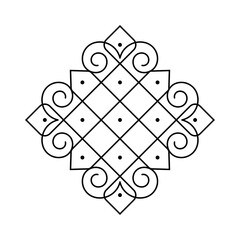 Attractive flower rangoli design for daily use!