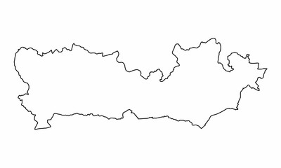 Berkshire county outline map