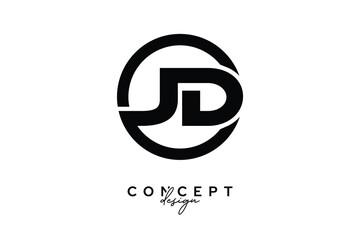JD Creative Circle Monogram Logo Design – Modern Branding Concept