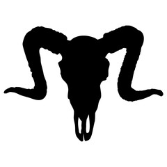 Goat skull silhouette front view