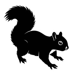 squirrel, silhouette, black, vector, clipart, graphic, animal, design, logo, artwork, outline, wild, creature, rodent, nature, forest, mammal, shape, icon, printable, profile, mascot, cartoon, templat