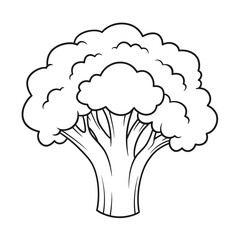 broccoli, coloring, vegetable, healthy, food, kids, printable, outline, drawing, nutrition, plant, lineart, sketch, green, organic, garden, produce, cartoon, raw, vegan, vegetarian, edible, fun, meal,