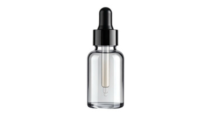 Clear Glass Dropper Bottle with Black Cap for Essential Oils.